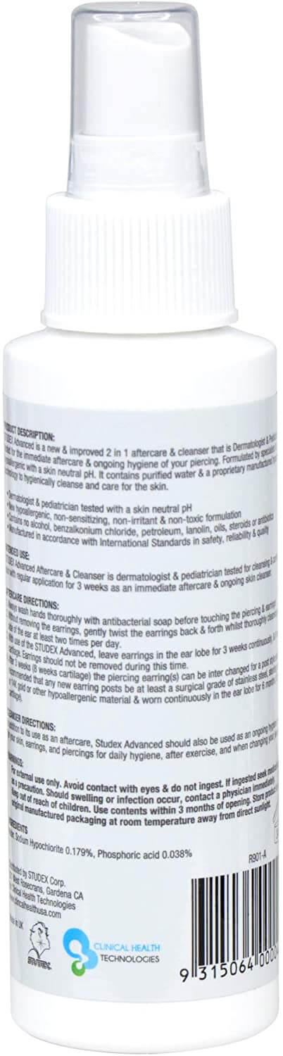 Studex Advanced Piercing Aftercare & Cleanser 3.4oz