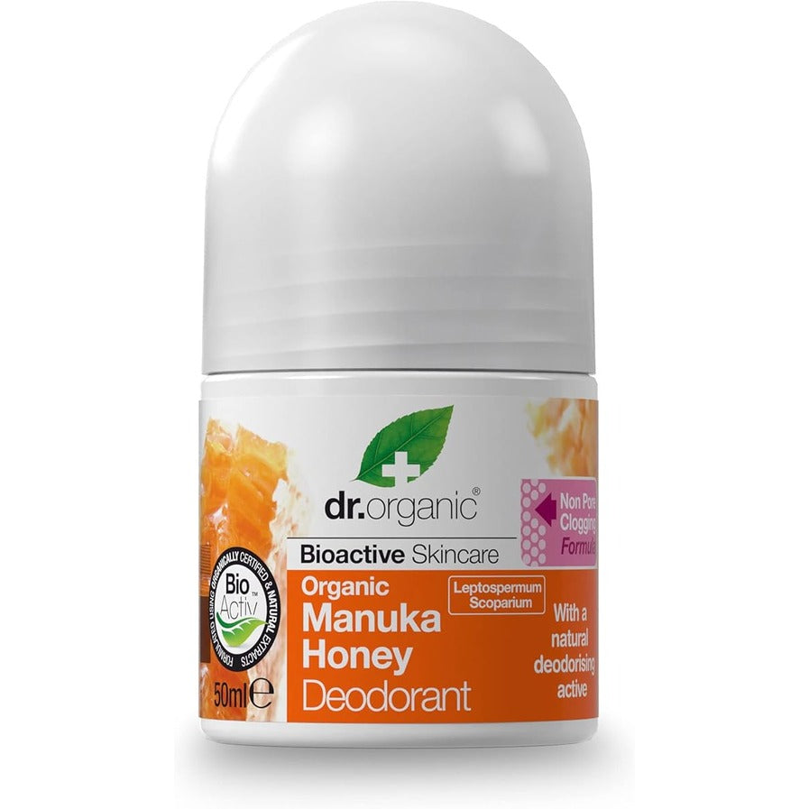 Dr. Organic Dr Organic, Organic Manuka Deodorant, Natural, Vegetarian, Cruelty Free, Paraben & Sls Free, Aluminium Free, For Women & Men, 50Ml