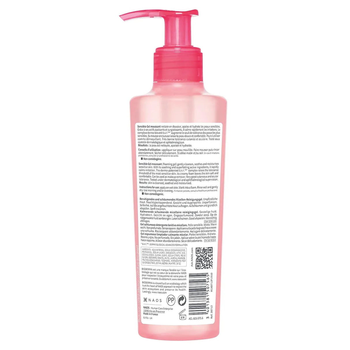 Bioderma Sensibio Gel Moussant Soothing Micellar Cleansing Foaming Gel 200ml Bioderma