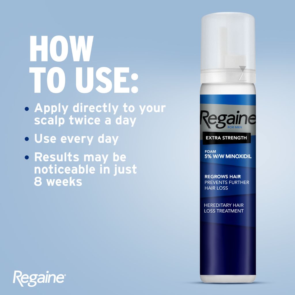 Regaine For Men 5% Hair Regrowth Foam 73ml - 3 Pack (3 Month Supply) www.plcgcc.com