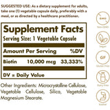 Solgar Biotin 10000mcg Vegetable Capsules 120's