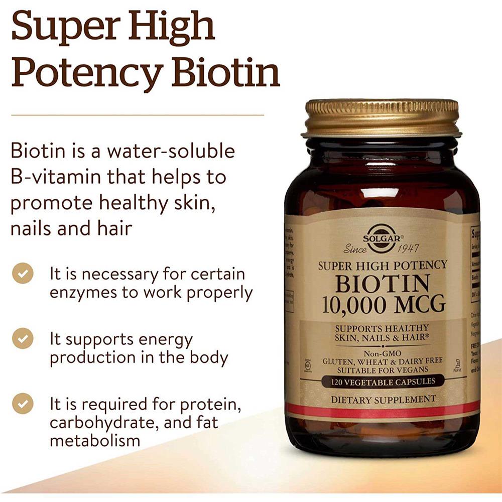 Solgar Biotin 10000mcg Vegetable Capsules 120's