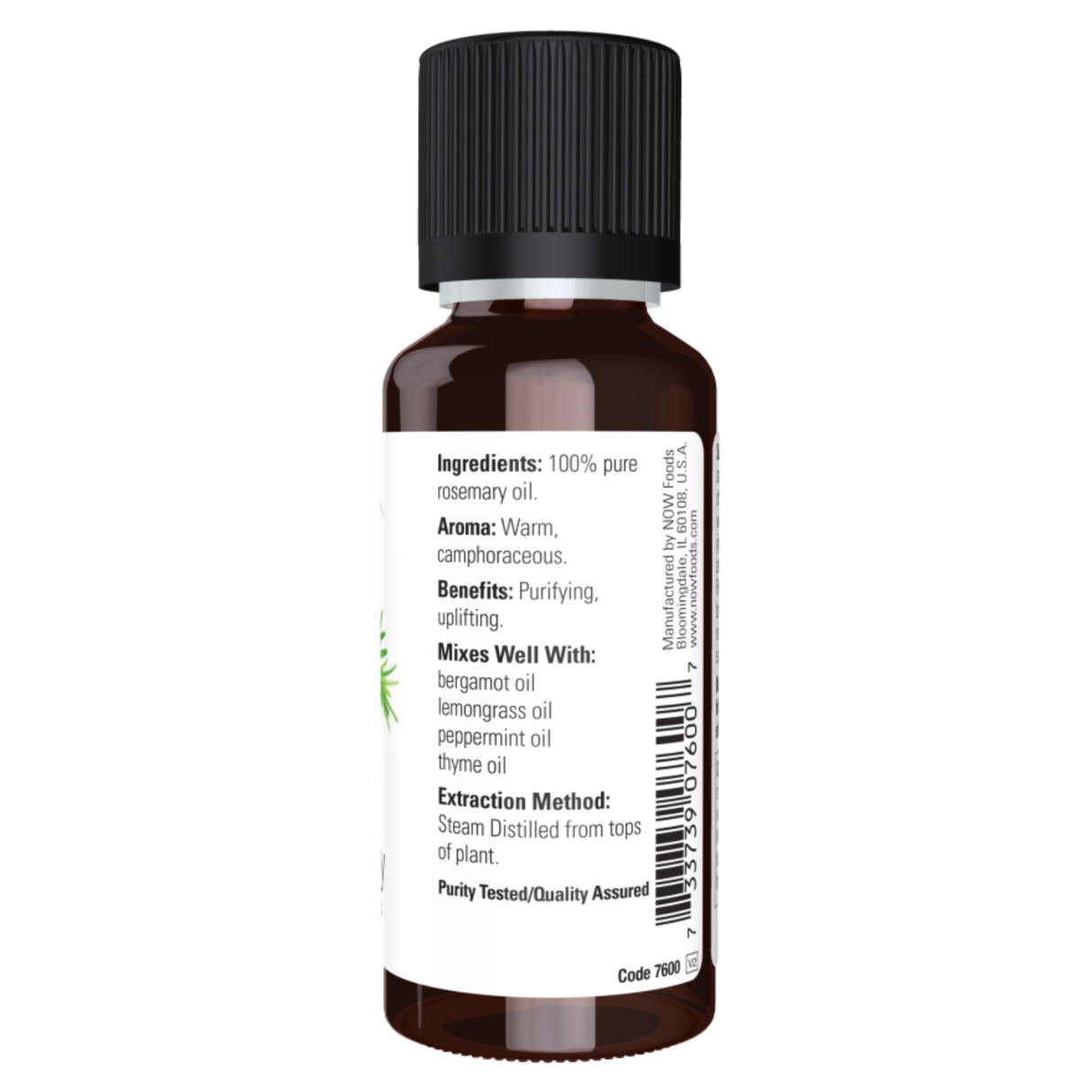 Now Essential Oils Rosemary Oil 100% Pure 1 Fl. Oz.