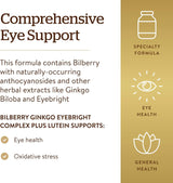 Solgar Bilberry Ginkgo Eyebright Complex Plus Lutein 60 Vegetable Capsules