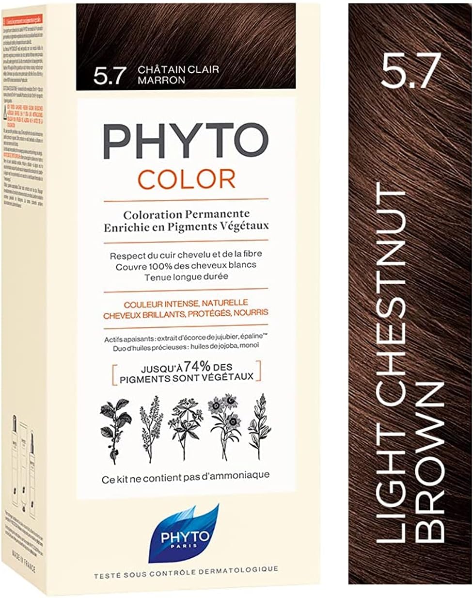 Phyto Phytocolor Permanent Hair Color - 5.7 Light Chestnut Cream
