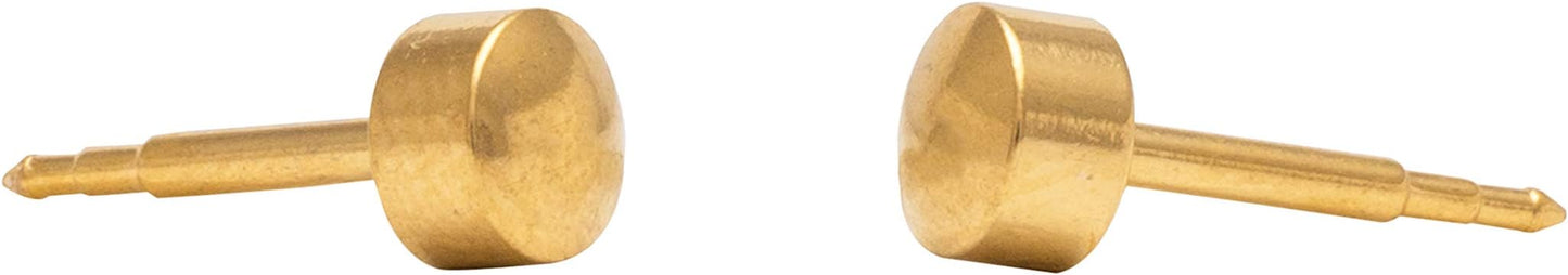 Studex كرة تقليدية 2 مم مطلية بالذهب الخالص عيار 24 قيراط | مثالي للارتداء اليومي