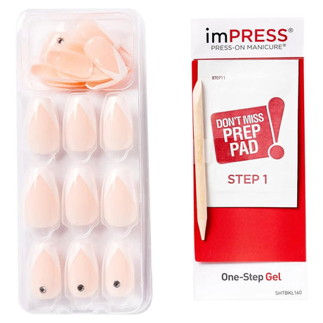 Kiss imPRESS Press On Manicure So French Medium 30's