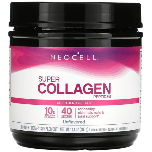 Neocell Super Collagen Peptides Powder Type 1&3 10g Collagen Peptides Unflavored 400g