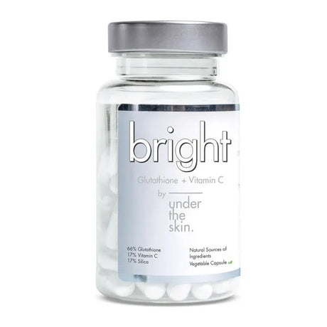 Under the Skin Bright Glutathione + Vitamin C Capsules, Pack of 60's bright