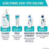 Cerave Salicylic Acid Acne Treatment With Glycolic Acid And Lactic Acid, AHA/BHA Acne Gel For Face To Control And Clear Breakouts 1.35 Ounce