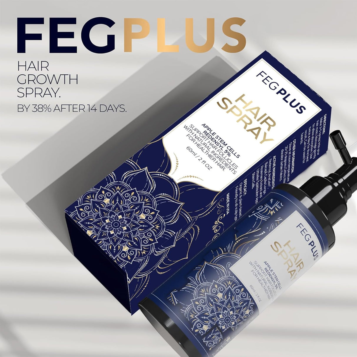 FegPlus Minoxidil Hair Spray & Beard Growth Serum - (60ml)