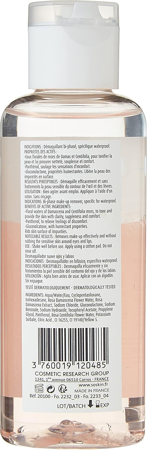 Soskin R+ Gentle Make-Up Remover Eye And Lip - 100ml