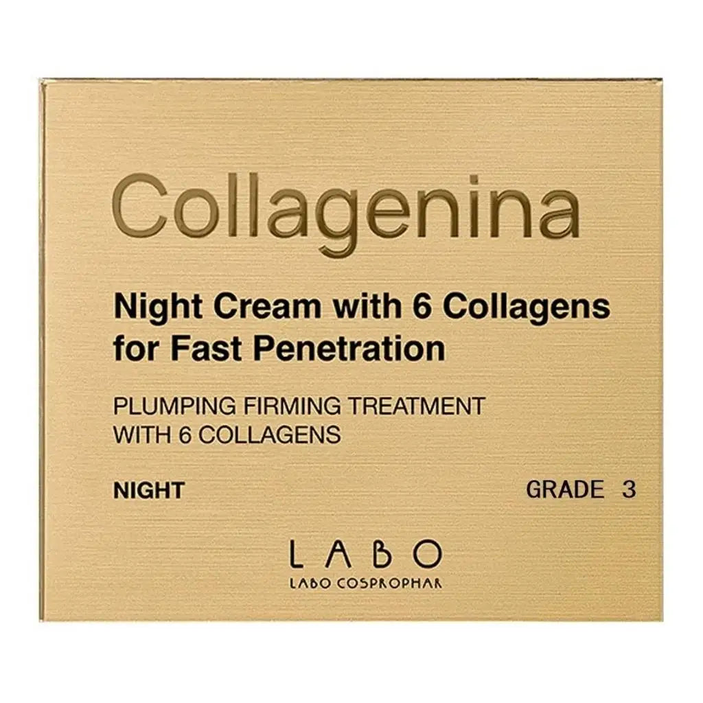 Labo Collagenina Grade 3 Night Cream, Plumping & Firming Treatment With 6 Collagens 50ml