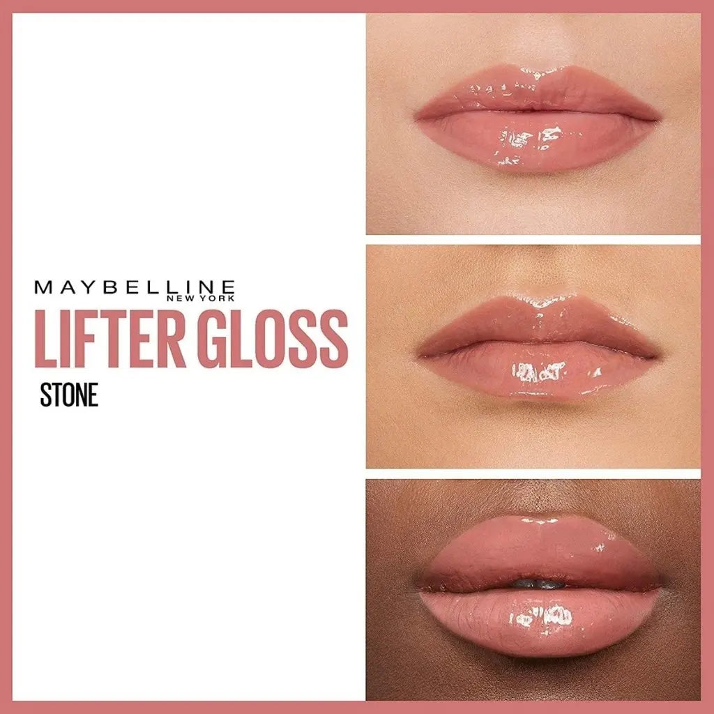 Maybelline New York Lifter Gloss, Lip Gloss With Hyaluronic Acid, 008 Stone Maybelline