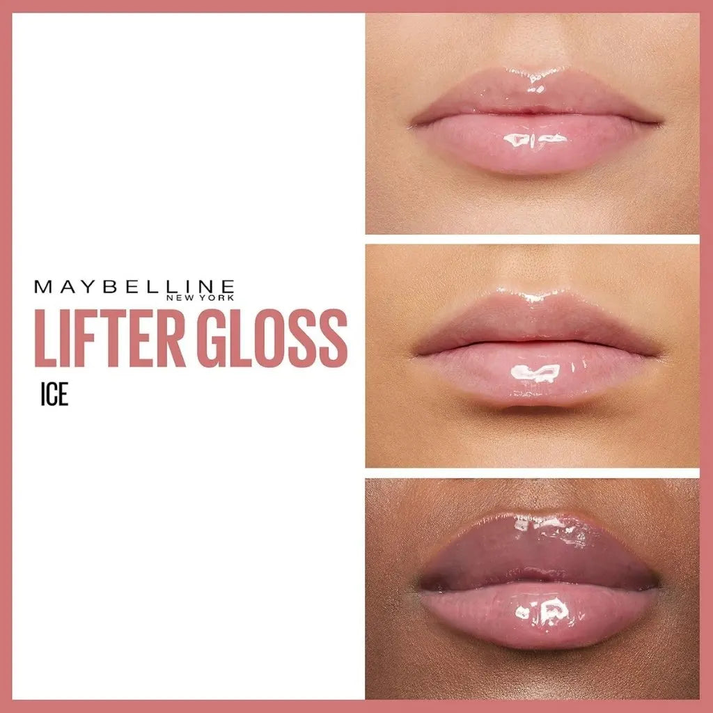 Maybelline New York Lifter Gloss, Lip Gloss With Hyaluronic Acid, 002 Ice Maybelline