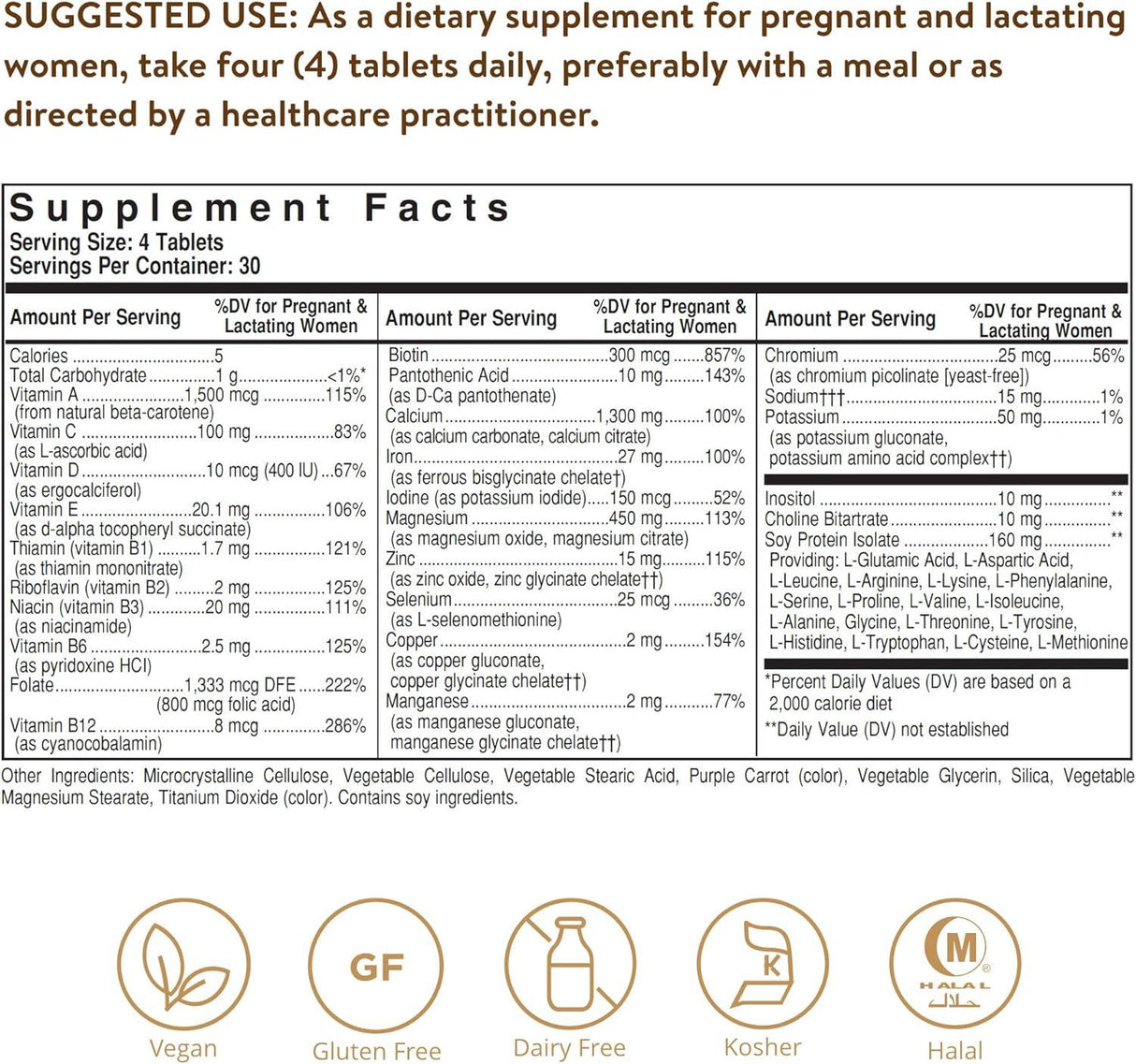 Solgar Prenatal Nutrients Tablets, 120 Tabs