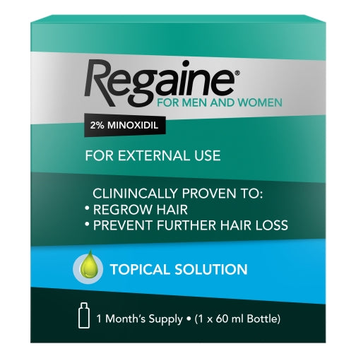 Regaine 2% For Men & Women Topical Hair Regrowth Solution 60ml