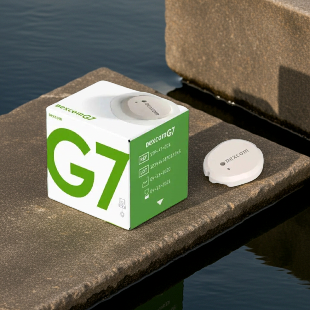 مجموعة مستشعر Dexcom G7 لمراقبة الجلوكوز بشكل مستمر، عبوة من قطعة واحدة