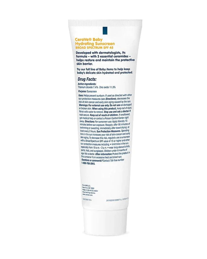 Cerave Baby Hydrating Sunscreen for Face & Body SPF 45 99ml