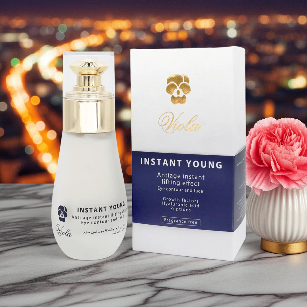 Viola Instant Young Eye & Face Anti-Aging Serum 50ml - Hyaluronic Acid & Peptides