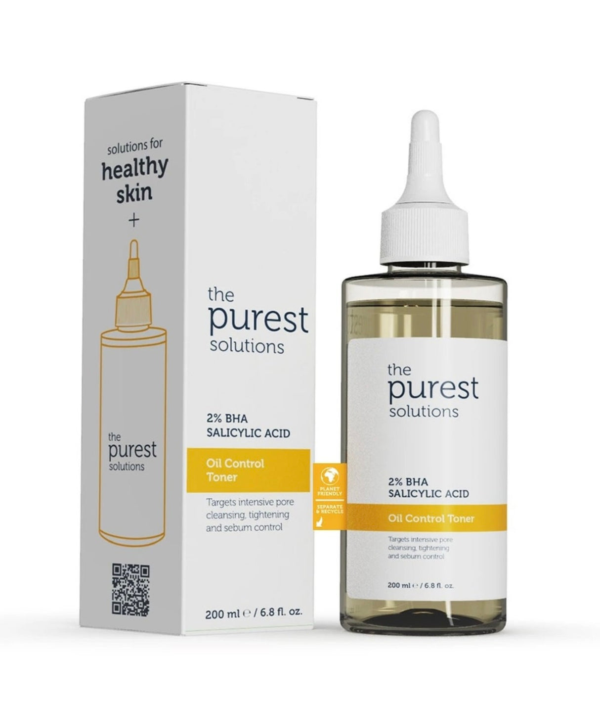 The Purest Solutions 2% BHA Salicylic Acid Oil Control Facial Toner 200ml