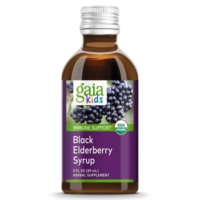 Gaia Herbs Kids Black Elderberry Syrup 3 Oz - 89 ml
