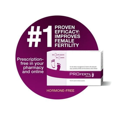 PROfertil® Female مع حمض الفوليك وأوميجا 3، حبوب دعم الخصوبة للنساء (أضف 2 + 1 مجانًا)