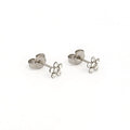 Sensitive Sterilized Daisy Cubic Zirconia  Fashion Studs - April Crystal - Stainless Steel STUDEX