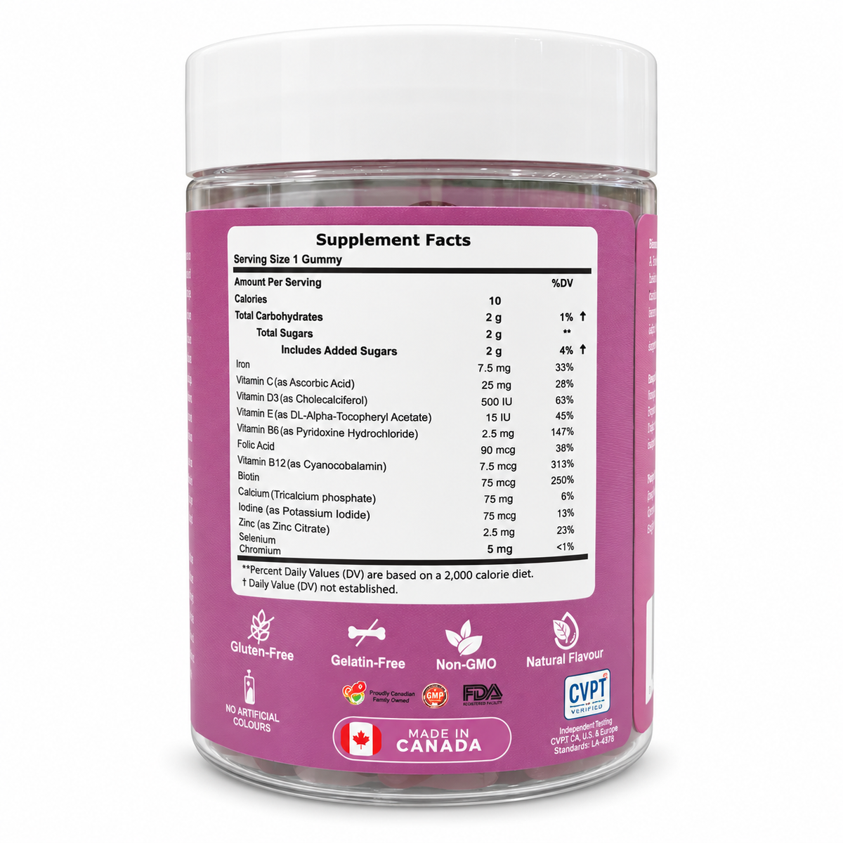 PLC Women’s Multivitamin with Vitamin A, B, C, D, E & Biotin. Pack of 60s PLC