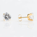 Sensitive Gold Plated Tiff. 8mm Cubic Zirconia Studex