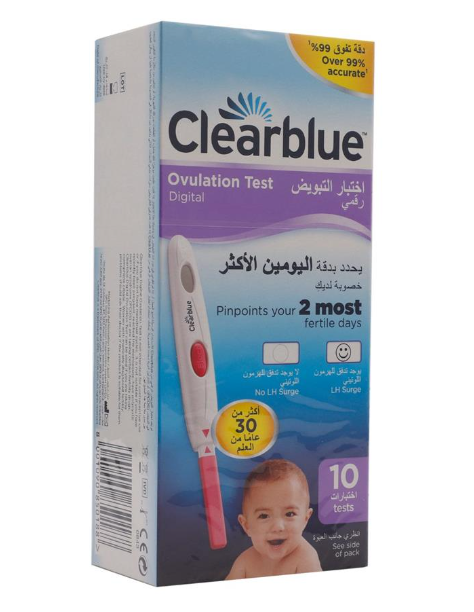 اختبار التبويض Clearblue الرقمي 10 قطع