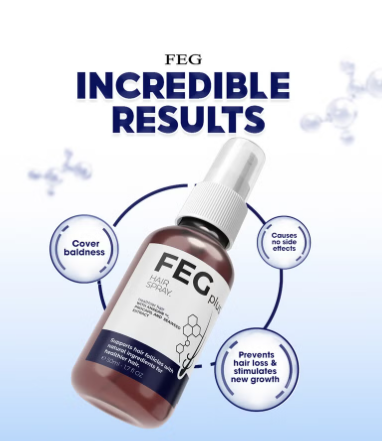 FEG Plus Hair Growth Serum with Hair Roller