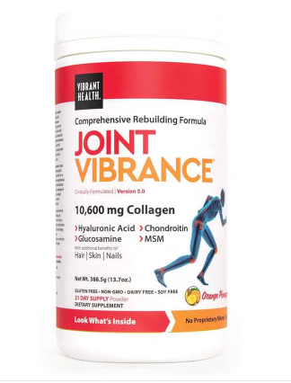 Vibrant Health Joint Vibrance 10600mg Collagen Powder For Joint Support - Orange Pineapple Flavored, 21 Servings vibrant health