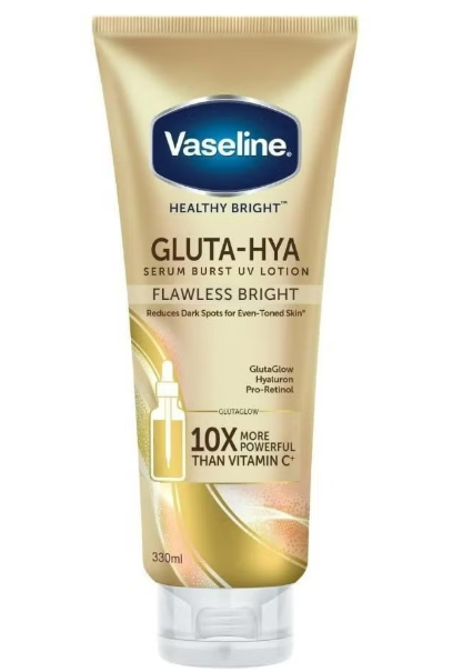 Healthy Bright Gluta-Hya Serum Burst UV Lotion Flawless Bright 330 ml Vaseline