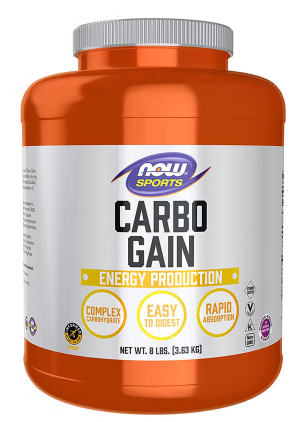 Now Sports Carbo Gain Unflavored Maltodextrin Powder For Energy Production 8lbs NOW