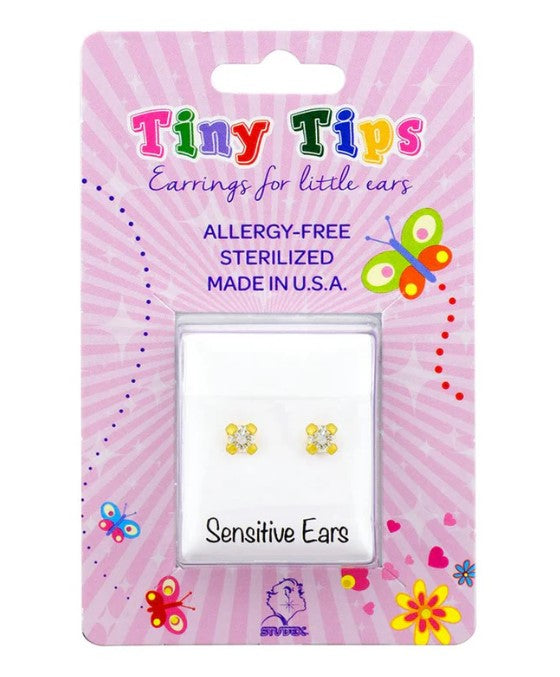 STUDEX TINY TIPS CHILDREN'S EARRINGS TT-740 2mm CZ