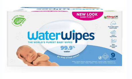 WaterWipes Original Plastic Free Baby Wipes, 9 Packs Each of 60 Unscented Wet Wipes waterwipes