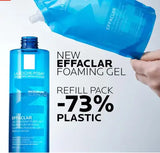 La Roche-Posay Effaclar Acne Foaming Purifying Gel Refill Pouch For Oily & Acne Prone Skin 400ml La Roche-Posay