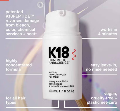 K18 Leave-In Molecular Repair Hair Mask 50ml