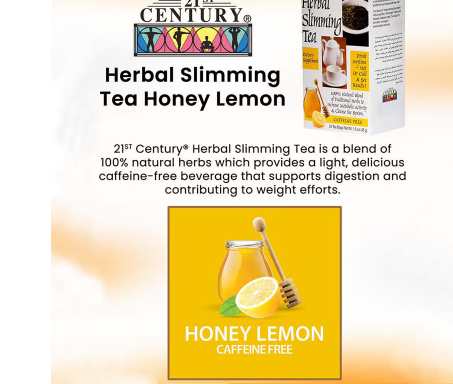 21st Century Herbal Slimming Tea Bag, Honey Lemon, Pack of 24's