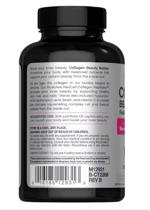 NeoCell Collagen Beauty Builder Tablets With Hyaluronic Acid And Biotin For Radiant Skin, Pack of 150's