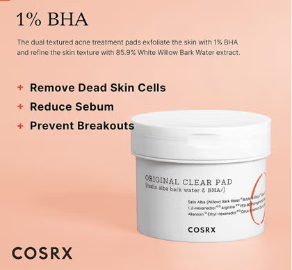 Cosrx One Step Original Clear Pad mit 1 % BHA, Einzelpackung mit 70 Stück