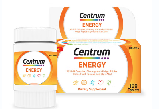Centrum Multivitamin Energy Tablets With Ginseng And Ginkgo, Pack of 100's