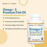 California Gold Nutrition Omega-3 With Premium Fish Oil - 100 Softgels