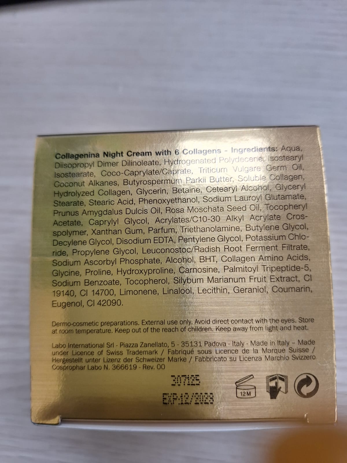 Labo Collagenina Grade 3 Night Cream, Plumping & Firming Treatment With 6 Collagens 50ml Labo