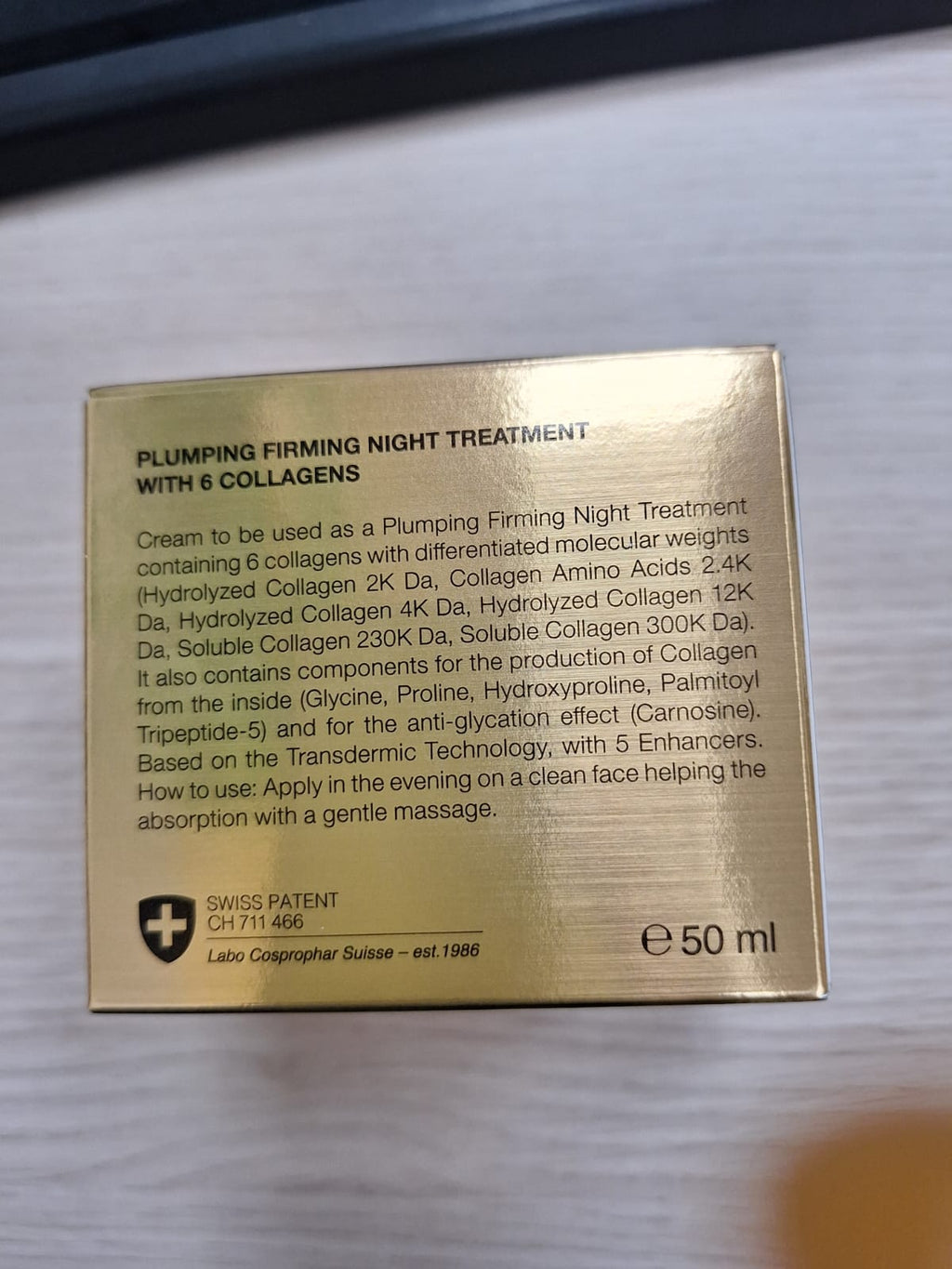 Labo Collagenina Grade 3 Night Cream, Plumping & Firming Treatment With 6 Collagens 50ml Labo