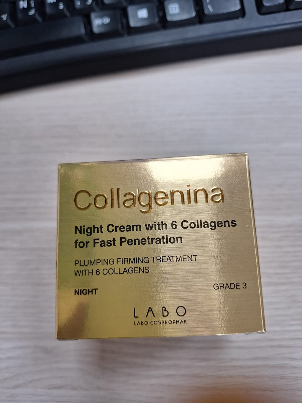 Labo Collagenina Grade 3 Night Cream, Plumping & Firming Treatment With 6 Collagens 50ml Labo
