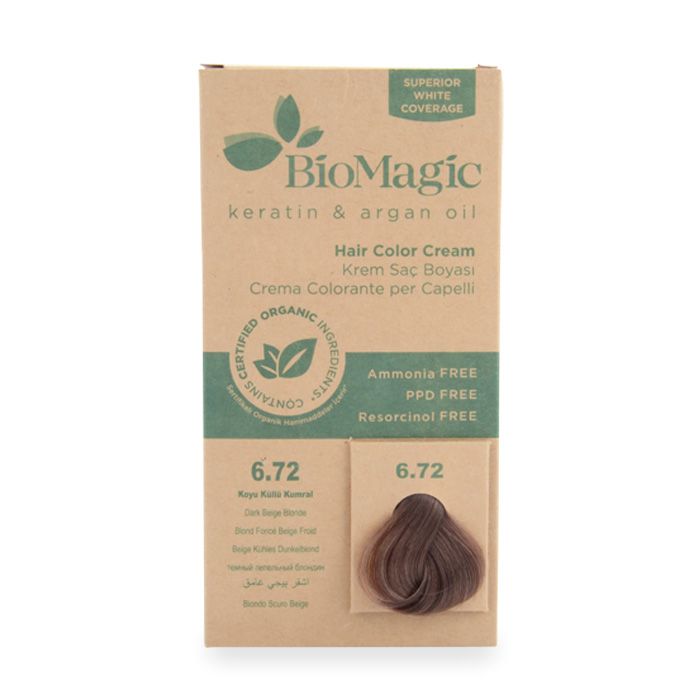 BioMagic Hair Color - 6.72 Dark Beige Blonde