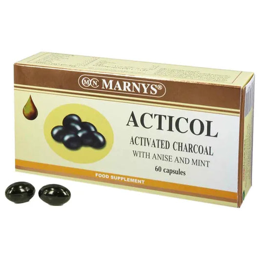 مارنيز - كبسولات الفحم المنشط أكتيكول - 60 كبسولة
