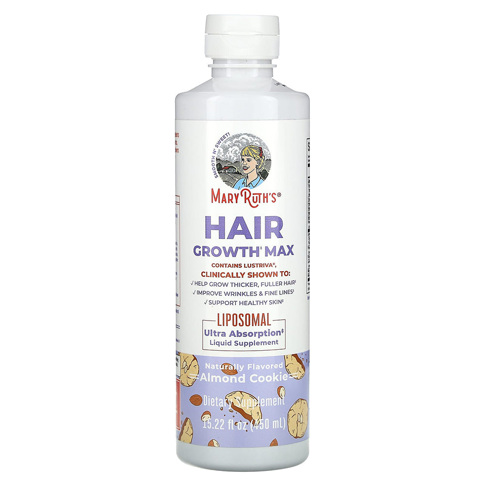 Mary Ruth's Organic Hair Growth Max, Almond Cookie, 450 ML, Thicker, Fuller Hair